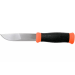 Couteau Mora 2000 12057 lame inox 10,9cm manche caoutchouc noir/orange + étui