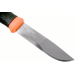 Couteau Mora 2000 12057 lame inox 10,9cm manche caoutchouc noir/orange + étui
