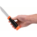 Couteau Mora 2000 12057 lame inox 10,9cm manche caoutchouc noir/orange + étui
