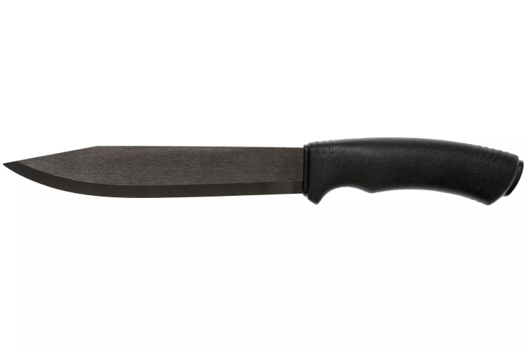 Couteau Mora Pathfinder Noir 12355 lame carbone 17,2cm manche polypropylène noir + étui