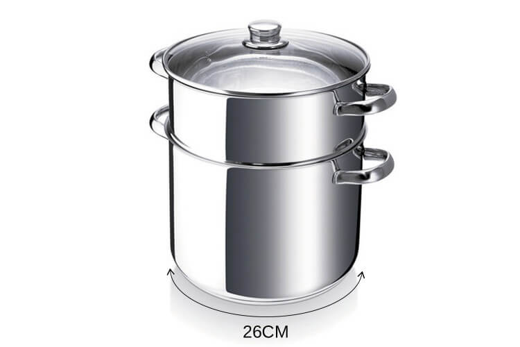 Couscoussier Beka Chambord en acier inoxydable avec couvercle - 11 ou 15L