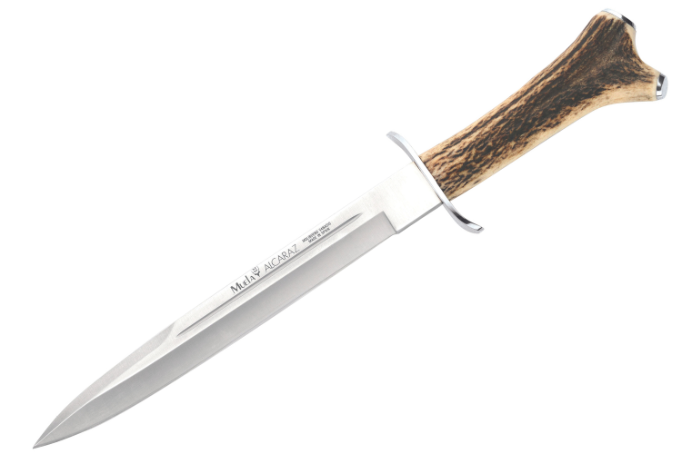 Couteau Muela Alcaraz 9249 lame en inox 26cm manche en bois de cerf + &eacute;tui en cuir