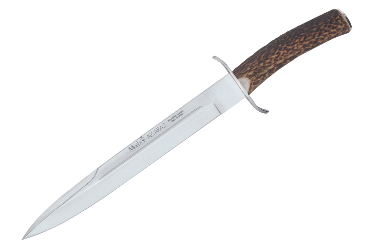 Couteau Muela Alcaraz 9255 lame en inox 26cm manche en bois de cerf + &eacute;tui en cuir