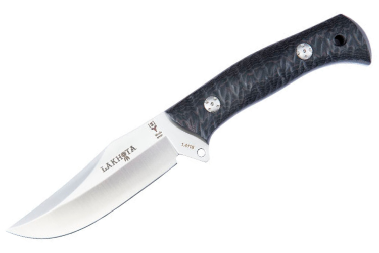 Couteau Muela Lakhota 9317 lame en inox 12cm manche en micarta noir + &eacute;tui en cuir
