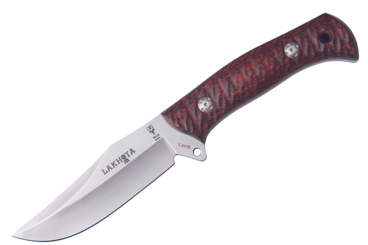 Couteau Muela Lakhota 9318 lame en inox 12cm manche en micarta marron + &eacute;tui en cuir