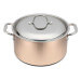 Faitout en cuivre inox 24cm Baumalu B'Chef avec couvercle en inox