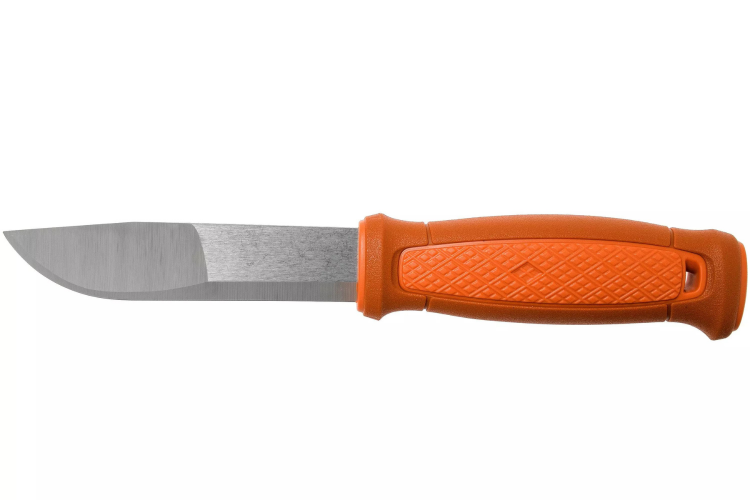 Couteau Mora Kansbol Multi-Mount 13507 lame inox 10,9cm manche caoutchouc burnt orange + &eacute;tui