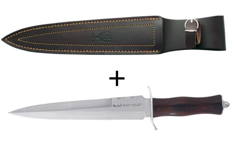 Couteau Muela Bear 9245 lame en inox 24cm manche en stamina + &eacute;tui en cuir