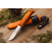 Couteau Mora Kansbol Multi-Mount 13507 lame inox 10,9cm manche caoutchouc burnt orange + étui