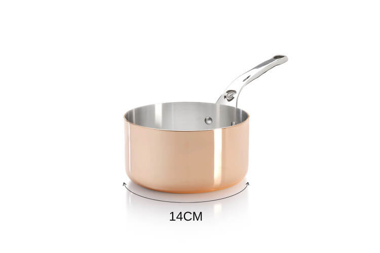 Casserole en cuivre inox De Buyer Prima Matera poignée en fonte d'inox compatible induction