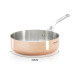 Sauteuse droite en cuivre inox De Buyer Prima Matera poignée en fonte d'inox compatible induction