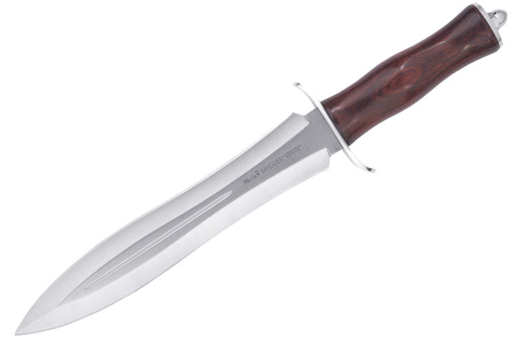 Couteau Muela Sanglier 9253 lame en inox 24cm manche en stamina wood + &eacute;tui en cuir