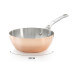 Sauteuse bombée en cuivre inox De Buyer Prima Matera poignée en fonte d'inox compatible induction