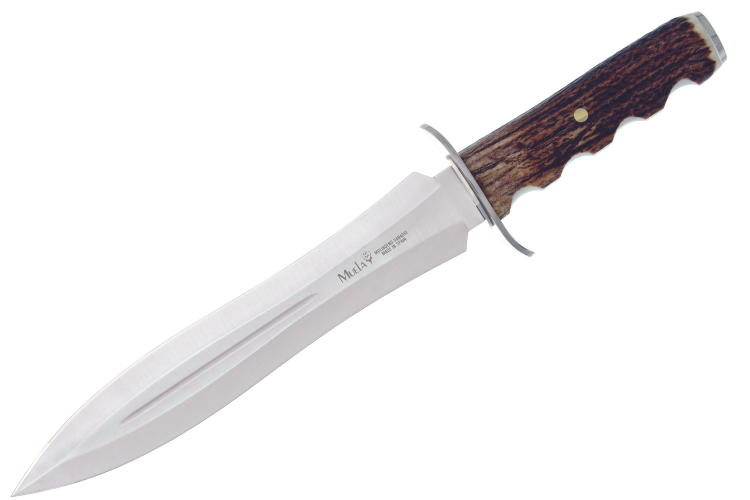 Couteau Muela Cerf 9316 lame en inox 24cm manche en bois de cerf + &eacute;tui en cuir