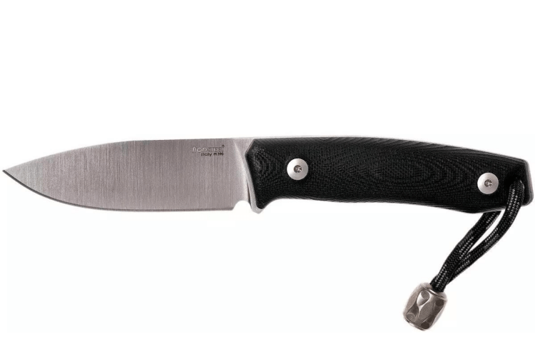 Couteau LionSteel M1.GBK lame 7,5cm manche en G10 noir + étui en cuir