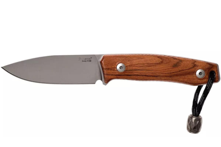 Couteau LionSteel M1.ST lame 7,5cm manche en bois de santos + &eacute;tui en cuir
