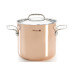 Marmite en cuivre inox 20cm De Buyer Prima Matera compatible induction anses en inox avec couvercle