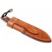 Couteau LionSteel M1.WN lame 7,5cm manche en bois de noyer + étui en cuir