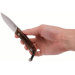 Couteau LionSteel M1.WN lame 7,5cm manche en bois de noyer + étui en cuir