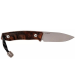 Couteau LionSteel M1.WN lame 7,5cm manche en bois de noyer + étui en cuir
