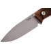 Couteau LionSteel M1.WN lame 7,5cm manche en bois de noyer + étui en cuir