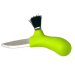 Couteau à champignons Mora Karl-Johan 10935 lame inox 6,2cm manche polypropylène vert + étui