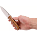Couteau LionSteel M4.ST lame 9,5cm manche en bois de santal + étui en cuir