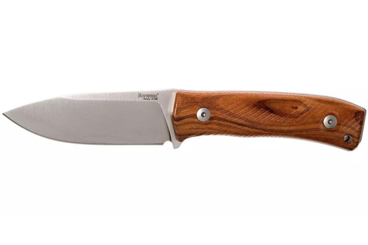 Couteau LionSteel M4.ST lame 9,5cm manche en bois de santal + &eacute;tui en cuir