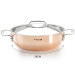 Sautoir bombé 28cm en cuivre inox De Buyer Prima Matera compatible induction avec couvercle