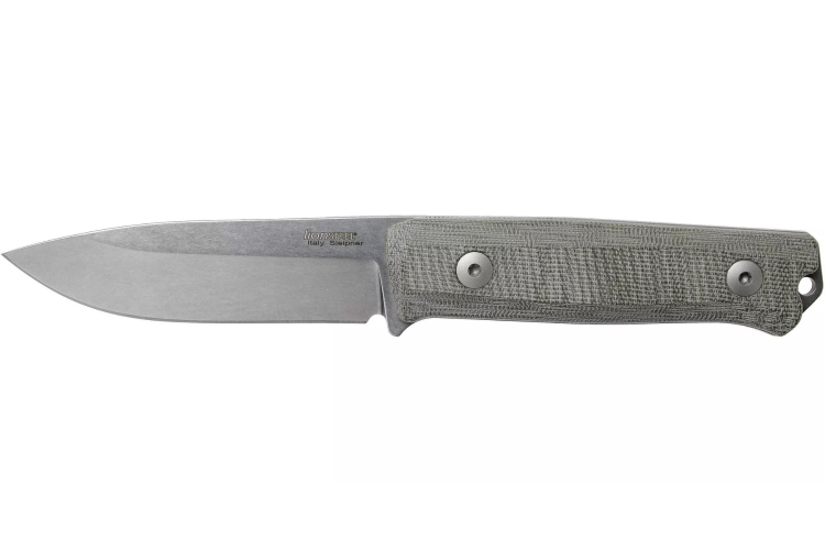 Couteau LionSteel B40.CVG lame 10,3cm manche en micarta vert gaine + &eacute;tui en cuir