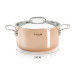 Faitout en cuivre inox De Buyer Prima Matera compatible induction anses en inox avec couvercle