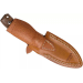 Couteau LionSteel M4.WN lame 9,5cm manche en bois de noyer + étui en cuir
