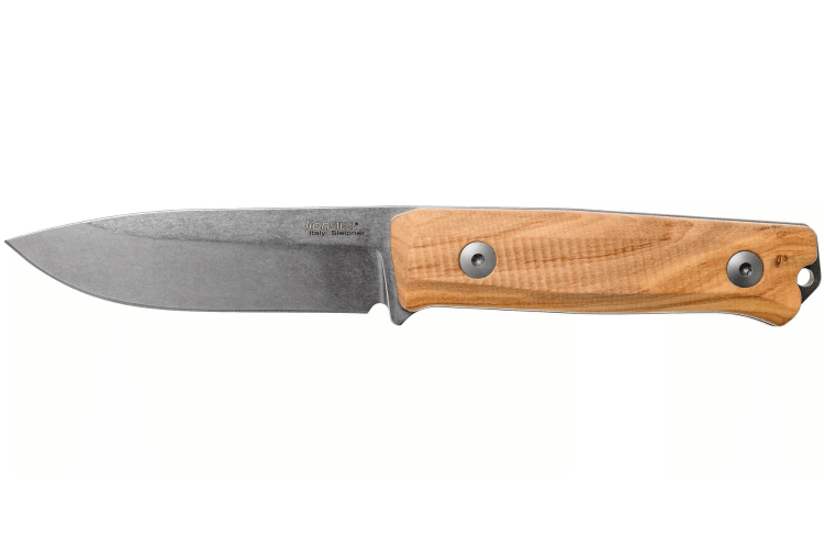 Couteau LionsSteel B40.UL lame 10,3cm manche en bois d'olivier + étui en cuir