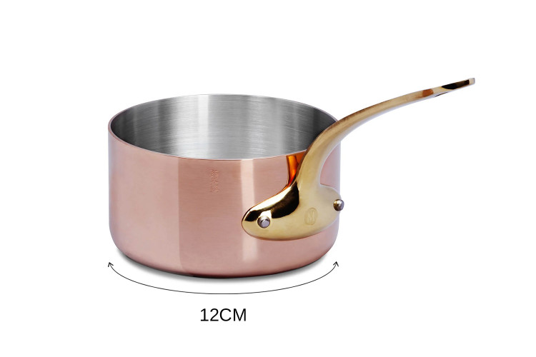 Casserole en cuivre inox Mauviel M'H&eacute;ritage 200B compatible tous feux sauf induction
