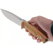 Couteau LionSteel M5.UL lame 11,5cm manche en bois d'olivier + étui en cuir
