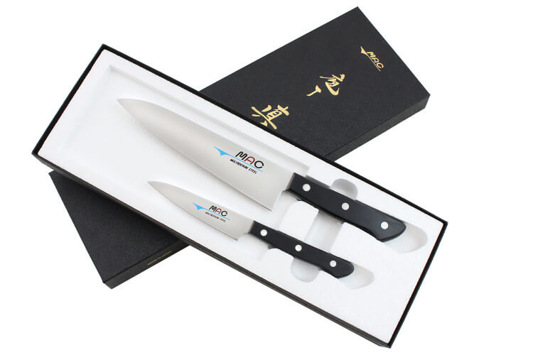 Coffret 2 couteaux japonais MAC Chef : Office + Chef