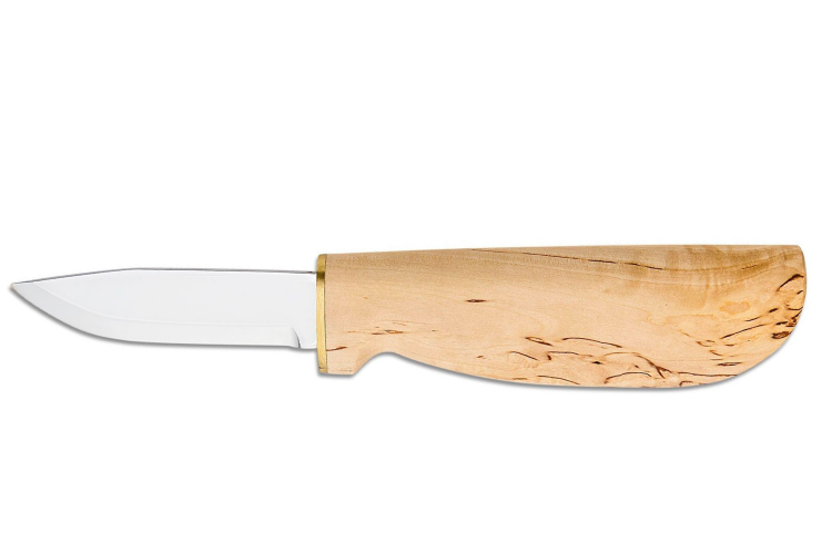 Couteau Marttiini New Handy 511017 lame 7,5cm manche bouleau madr&eacute; + &eacute;tui