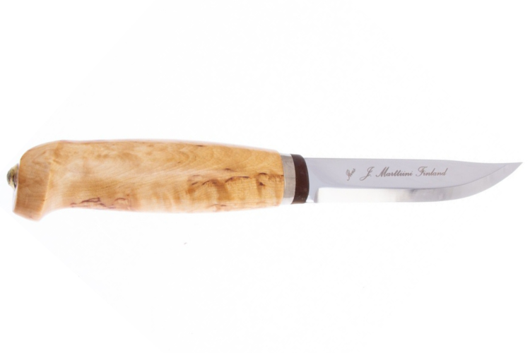 Couteau Marttiini Lynx 132 132010 lame 11cm manche bouleau madr&eacute; + &eacute;tui