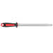 Fusil de boucher FISCHER mèche ovale 30cm grain fin manche rouge et gris
