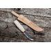 Couteau à découper Marttiini Arctic 535010 lame carbone 9cm manche bouleau madré + étui