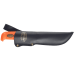 Couteau Marttiini Big Game 390024 lame 13cm manche caoutchouc orange + étui
