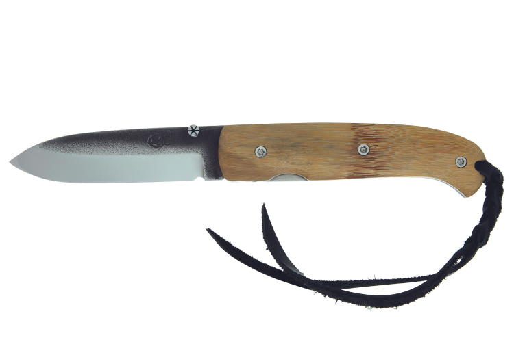 Couteau Citadel Baltic 2 63121 lame 11cm en bambou lamell&eacute; avec son &eacute;tui en cuir