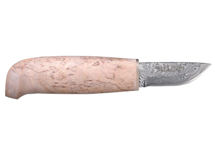 Couteau Marttiini Ice Crystal 558010 lame damass&eacute;e 5,9cm manche bouleau + &eacute;tui/coffret cadeau