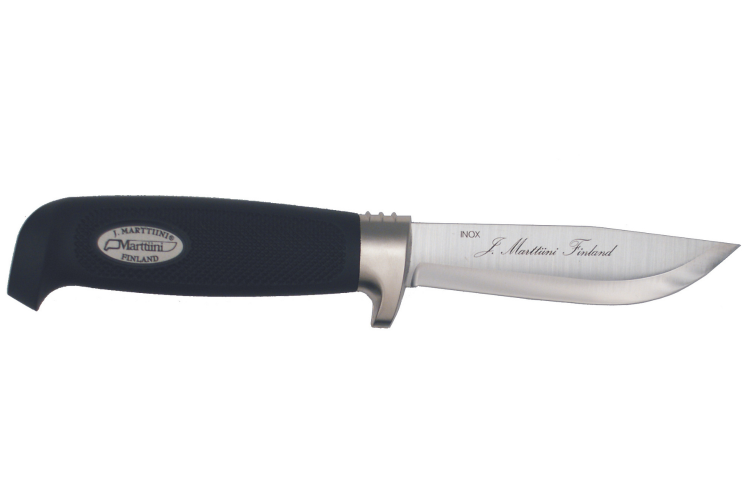 Couteau Marttiini Condor Skinner Basic 184014 lame 11cm manche caoutchouc noir + &eacute;tui