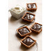 Boîte 6 moules à tartelettes carrés cannelés Gobel anti-adhérent fond fixe