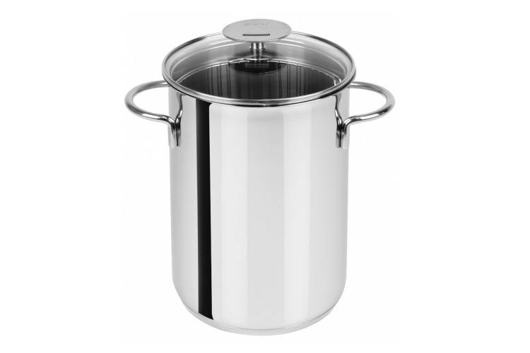 Cuit asperges Cristel 16cm avec panier inox et couvercle verre compatible induction