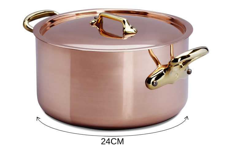 Cocotte en cuivre avec couvercle Mauviel M'H&eacute;ritage 200B tous feux sauf induction