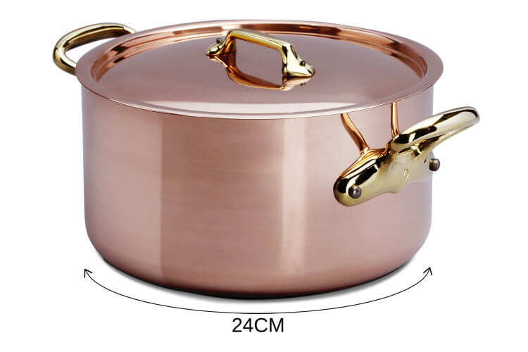 Cocotte en cuivre avec couvercle Mauviel M'Héritage 200B tous feux sauf induction