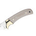 Couteau Muela Setter 9265 lame 11cm en acier manche en micarta blanc + étui en cuir