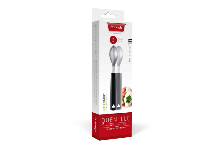 Lot de 2 cuill&egrave;res &agrave; quenelle Triangle